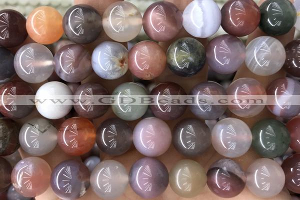 AGAT04 15 inches 12mm round agate gemstone beads