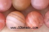 AGAT102 15 inches 10mm round matte red agate beads