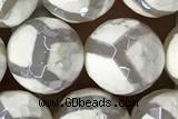 AGAT21 15 inches 10mm faceted round AB-color tibetan agate beads