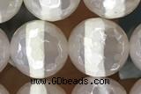 AGAT27 15 inches 10mm faceted round AB-color tibetan agate beads