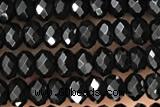 AGAT65 15 inches 2*4mm faceted rondelle black onyx gemstone beads