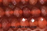 AGAT69 15 inches 4*6mm faceted rondelle red agate gemstone beads