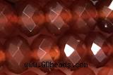 AGAT70 15 inches 5*8mm faceted rondelle red agate gemstone beads