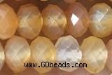 AGAT76 15 inches 5*8mm faceted rondelle banded agate gemstone beads