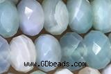 AGAT82 15 inches 5*8mm faceted rondelle banded agate gemstone beads