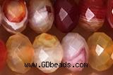 AGAT83 15 inches 5*8mm faceted rondelle banded agate gemstone beads