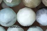 AMAZ01 15 inches 8mm faceted round amazonite gemstone beads