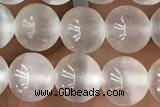 CALC01 15 inches 6mm round white calcite gemstone beads