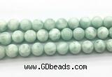 CAS305 15.5 inches 14mm round snowflake angelite gemstone beads