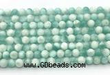 CAS310 15.5 inches 6mm round snowflake angelite gemstone beads