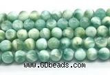 CAS323 15.5 inches 12mm round peacock angelite gemstone beads