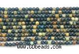 CAZ15 15.5 inches 4mm round azurite gemstone beads