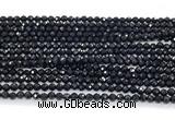 CON120 15.5 inches 2mm faceted round black onyx gemstone beads