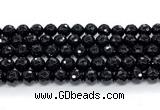 CON126 15.5 inches 10mm faceted round black onyx gemstone beads