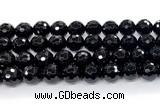 CON128 15.5 inches 14mm faceted round black onyx gemstone beads