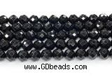 CON133 15.5 inches 10mm faceted round black onyx gemstone beads