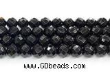 CON134 15.5 inches 12mm faceted round black onyx gemstone beads