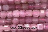 CUBE107 15 inches 2.5mm faceted cube tourmaline gemstone beads