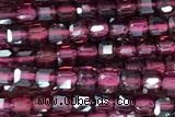 CUBE122 15 inches 2 mm faceted cube garnet gemstone beads