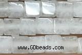 CUBE130 15 inches 4mm cube white jade gemstone beads