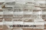 CUBE131 15 inches 4mm cube white crystal gemstone beads