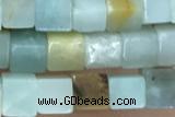 CUBE134 15 inches 4mm cube amazonite gemstone beads