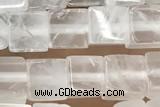 CUBE160 15 inches 6mm cube white jade gemstone beads