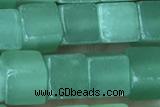 CUBE166 15 inches 6mm cube green aventurine gemstone beads