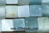 CUBE167 15 inches 6mm cube amazonite gemstone beads