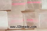 CUBE190 15 inches 8mm cube rose quartz gemstone beads