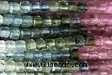 CUBE200 15 inches 2mm faceted cube tourmaline gemstone beads