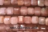 CUBE37 15 inches 2.5mm faceted cube moonstone gemstone beads