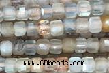 CUBE63 15 inches 2.5mm faceted cube moonstone gemstone beads