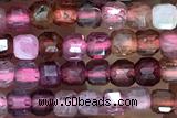 CUBE70 15 inches 2.5mm faceted cube pink spinel gemstone beads