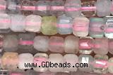 CUBE79 15 inches 3mm faceted cube morganite gemstone beads