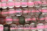 CUBE82 15 inches 3mm faceted cube quartz gemstone beads