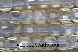 CUBE89 15 inches 3mm faceted cube labradorite gemstone beads