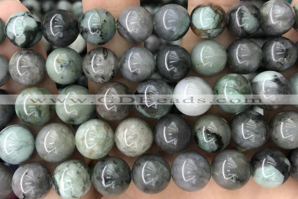 EMER03 15 inches 10mm round emerald gemstone beads