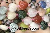 HEAR10 15 inches 20mm heart gemstone beads