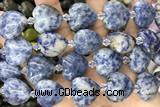 HEAR15 15 inches 20mm heart blue spot stone gemstone beads