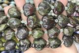 HEAR22 15 inches 20mm heart dragon blood jasper beads