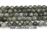 LABR11 15 inches 14mm faceted round labradorite gemstone beads