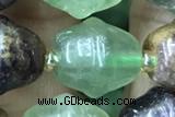 MIXE23 15 inches 9*11mm fluorite gemstone beads