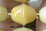 MIXE32 15 inches 9*11mm yellow. jade gemstone beads