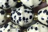 MIXE33 15 inches 9*11mm dalmatian jasper gemstone beads