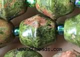 MIXE39 15 inches 9*11mm unakite gemstone beads