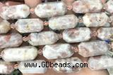 NUGG02 15 inches 12*25mm – 13*28mm faceted nuggets sunstone beads