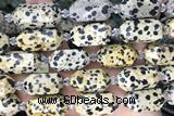 NUGG07 15 inches 12*25mm – 13*28mm faceted nuggets dalmatian jasper beads