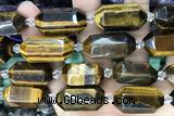 NUGG15 15 inches 12*25mm – 13*28mm faceted nuggets yellow tiger eye beads