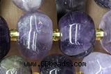 PUMP05 15 inches 9*12mm pumpkin amethyst gemstone beads